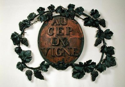 Au Cep du Vigne, enseigne de marchands de vin - French School